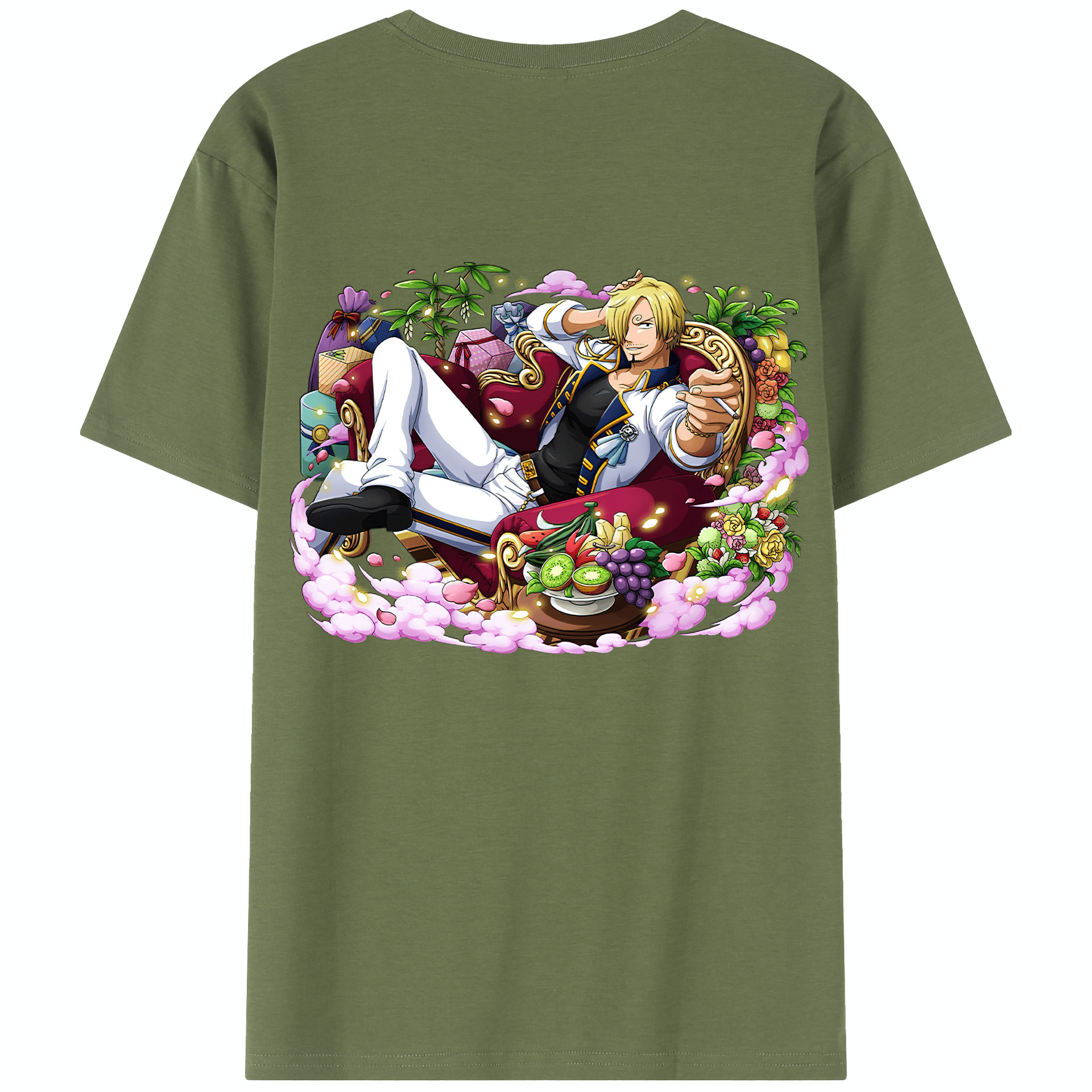 ワンピース サンジ ONE PIECE Sanji 綿100％半袖Tシャツ（背面プリント）